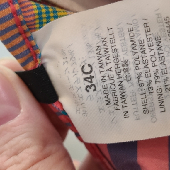 J Crew Madras Print Bikini - 34C top and S bottoms - Picture 4 of 5